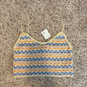 Zara Colorful Knit Crop Top